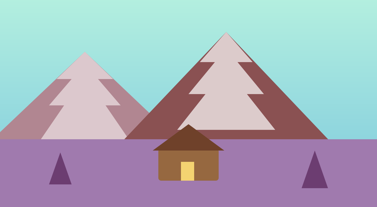 Demo illustration of Cedar & Pine A-Frame, view 2